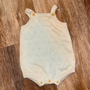 organic knit body suit onesie